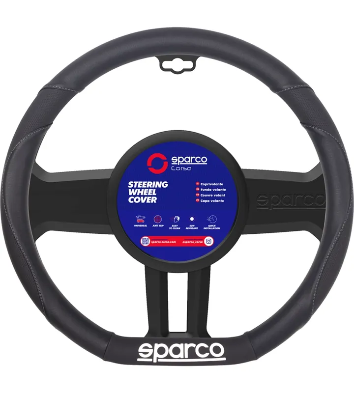 Di Tendenza Coprivolante per auto sparco nero in pvc