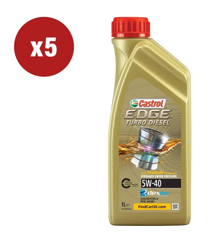 5 pezzi olio castrol edge td 5w-40 q3 titanium 1l Subito Disponibile