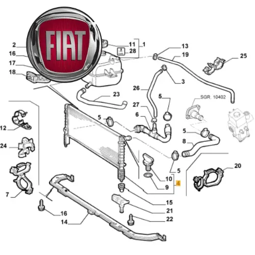 Pagamento Sicuro 71778319 FIAT - RADIATORE RAFFREDDAMENTO MOTORE ORIGINALE 51867711 DOBLO