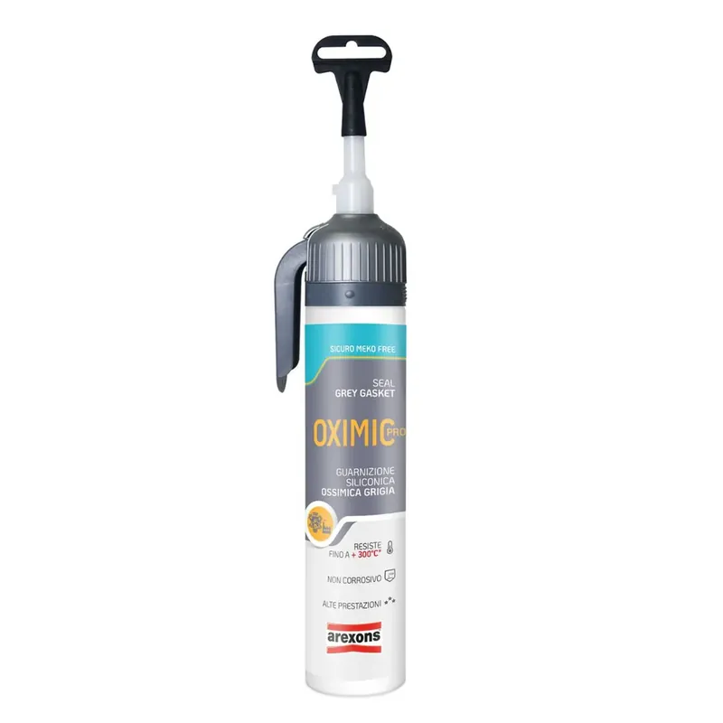 Novità 0077 AREXONS - GUARNIZIONE SILICONICA RTV OXIMIC PRO GRIGIA 200ML