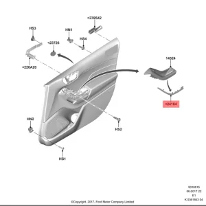 Economico FORD 2179850 MOSTRINA CROMATA DECORO RIVESTIMENTO MANIGLIA APPIGLIO PORTA ORIGINALE