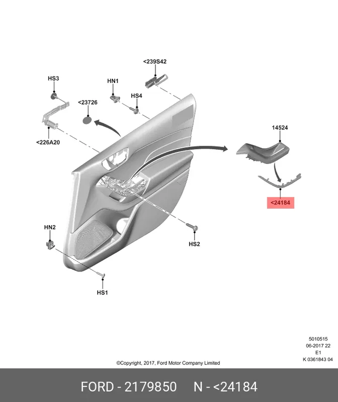Economico FORD 2179850 MOSTRINA CROMATA DECORO RIVESTIMENTO MANIGLIA APPIGLIO PORTA ORIGINALE