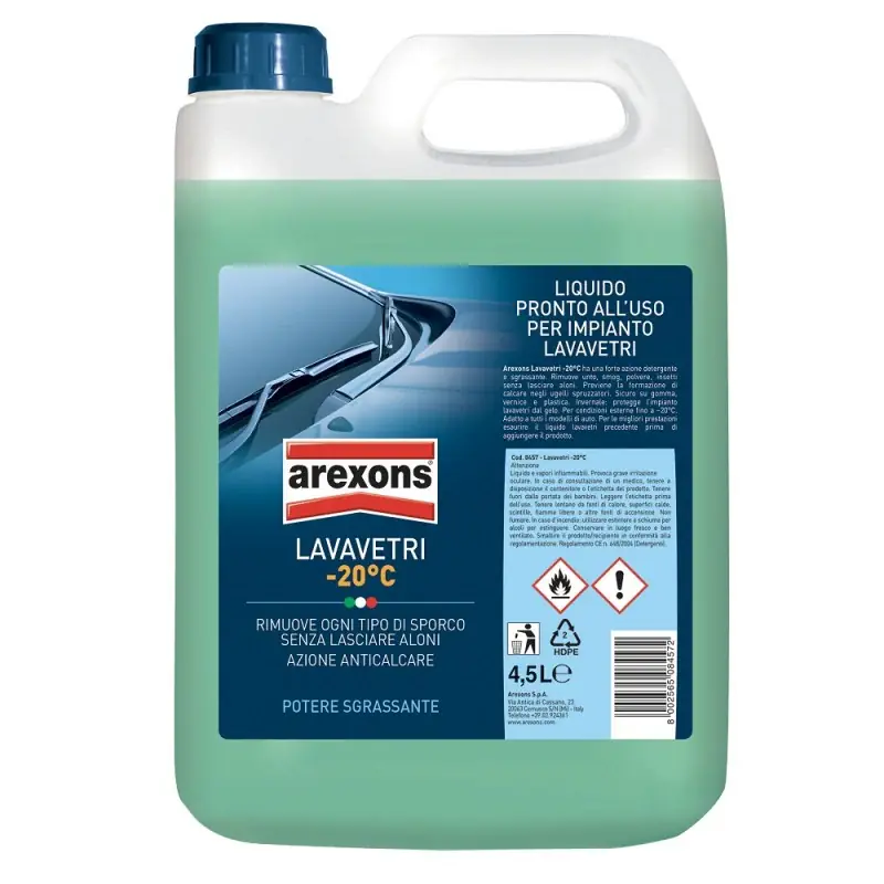 Pagamento Sicuro 8457 AREXONS LIQUIDO LAVAVETRI INVERNO -20°C 4,5L