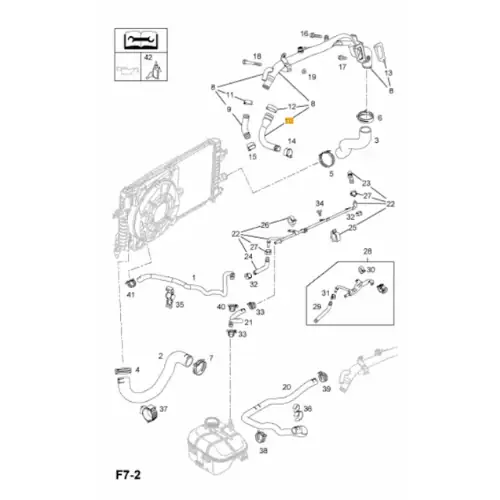 28047 MALO - FLESSIBILE RADIATORE OPEL 93180497 RACCORDO ACQUA Sconto