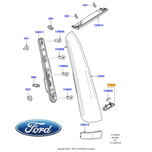 Bestseller 4502331 FORD - FANALINO LUCE TARGA FORD FOCUS C-MAX CAP 4502332