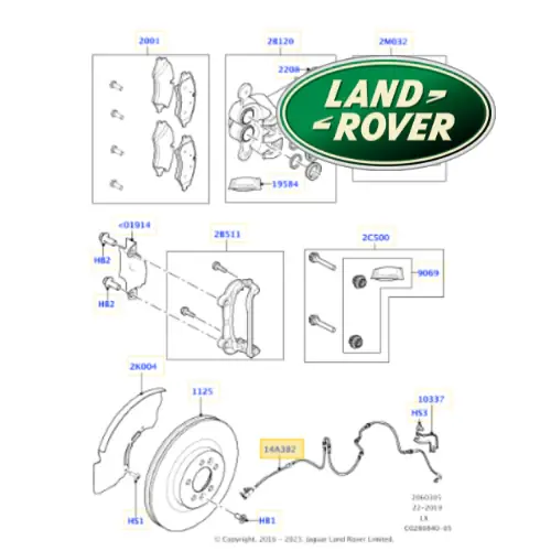 Acquista Ora LR122455 LAND ROVER - SENSORE USURA FRENO POSTERIORE ORIGINALE LR084048
