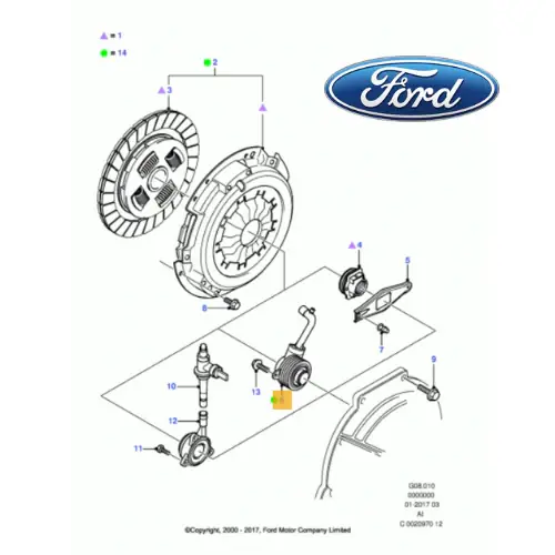 Saldi 1476856 FORD - DISPOSITIVO DISINNESTO CENTRALE JAGUAR C2S48968 FORD 1417695