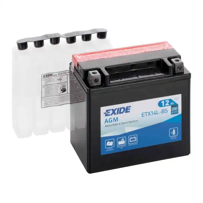 Batteria 12v Exide Bike Agm 12 Ah 200 A Buell 1125 R Sportbike-xb 9 Sx Lightning City X Exide Bike Batterie Per Moto Batterie Super Prezzo