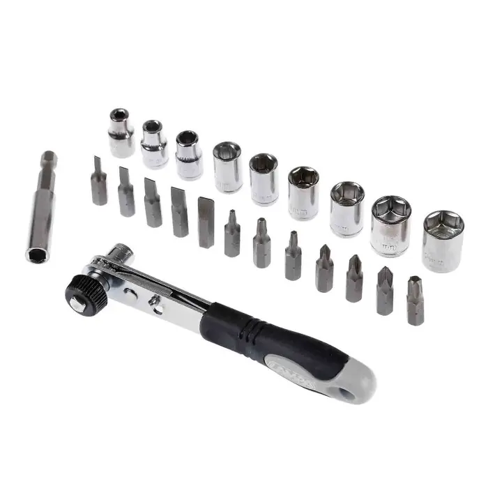 Set Cricchetto Con Inserti E Bussole 23 Pz Cacciaviti Utensili Promozione