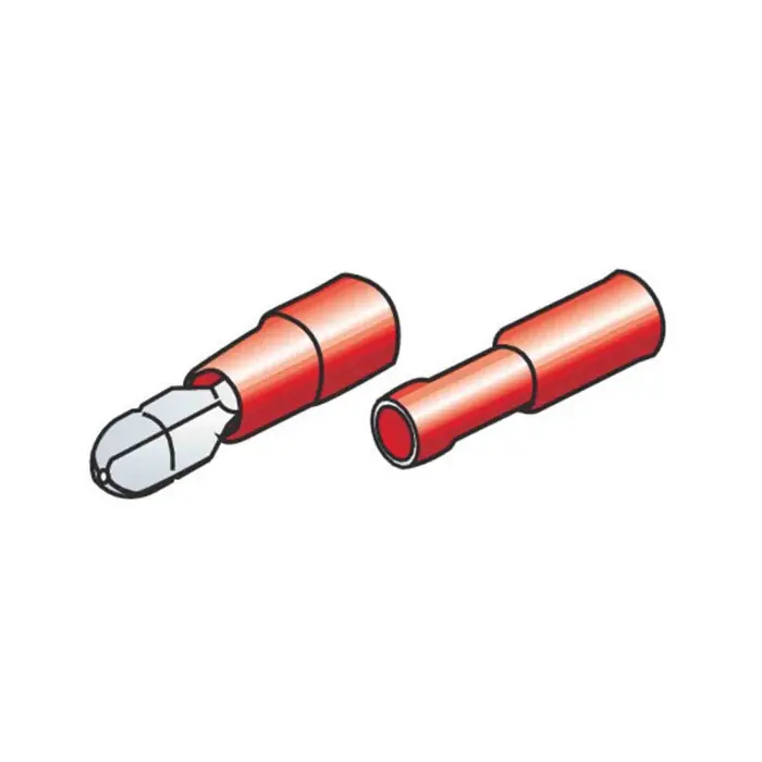 Reso Gratuito Kit 40 Terminali Capicorda Rotondi Rosso Kit Terminali Capicorda Cablaggio Elettrico