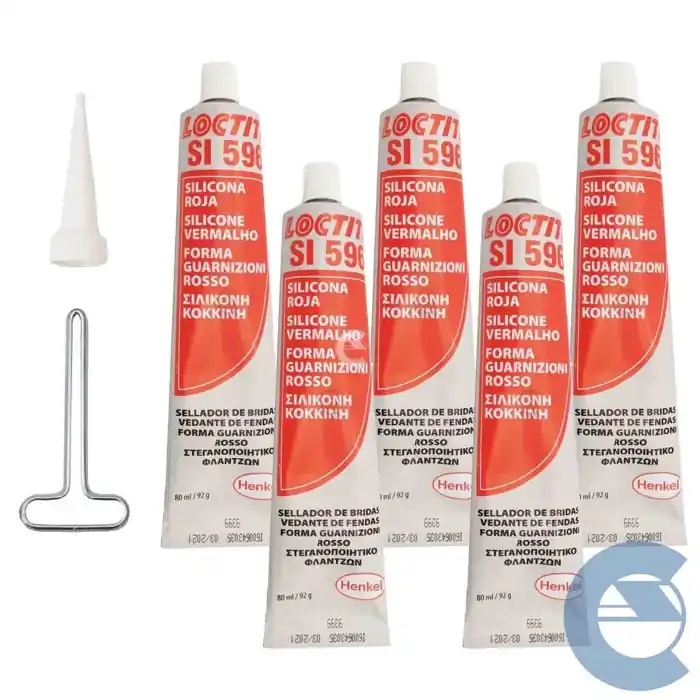 Novità Loctite Si596 Silicone Forma Guarnizioni Rosso 5 Pezzi X 80ml Resiste Ai Liquidi