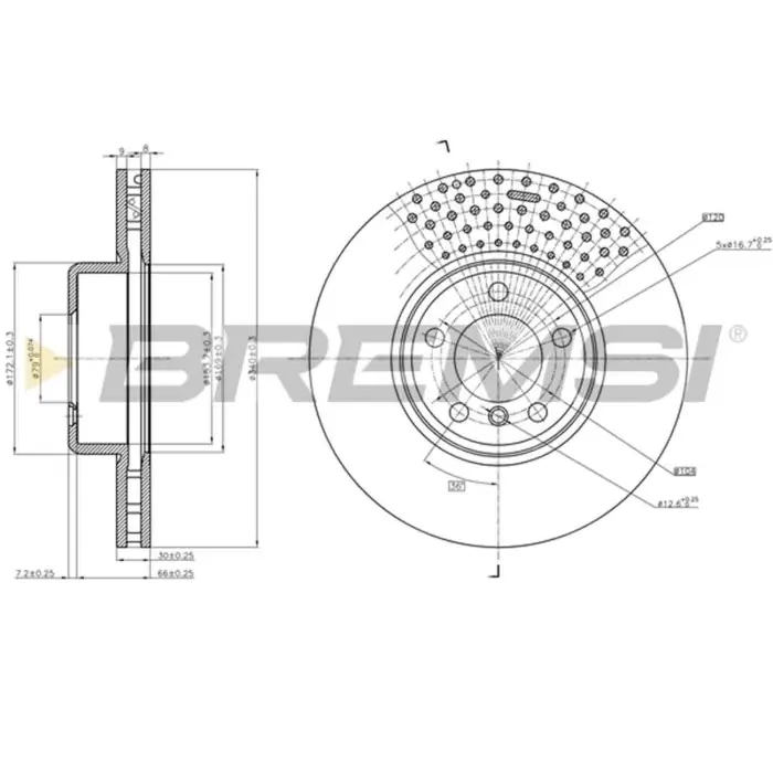 Reso Gratuito Kit Dischi E Pastiglie Freno 19.2mm Anteriori Bmw 1 2015-2019 118i S.f. Ate Intagliato/perforato