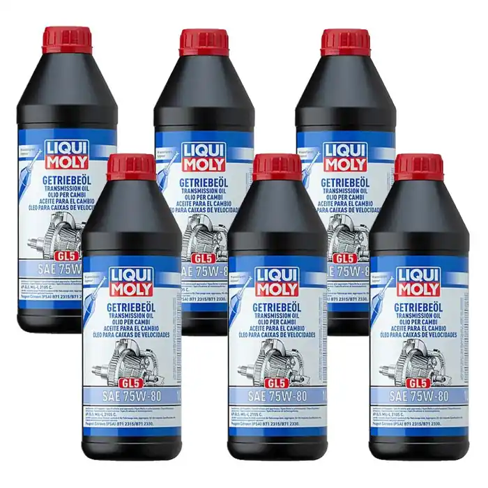 LIQUI MOLY 3658 KIT PROMO 6 LITRI OLIO SPECIFICO PER CAMBIO MANUALE O AUTOMATICO 75W80 AD ALTE PRESTAZIONI. Direttamente Dal Produttore