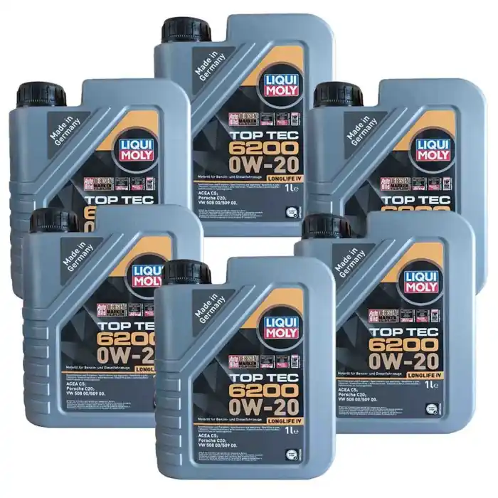 Liqui Moly 20787 Olio Motore Top Tec 6200 0w20 Acea C5 Longlife Iv Confezione Da 6 Litri Offerta Del Giorno
