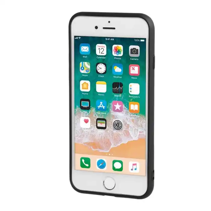 Consegna Rapida Duo Pocket Cover Bicolore Con Inserti Metallici Apple Iphone 7/8 Nero/rosso Duo Pocket Cover Bicolore Con Inserti Metallici