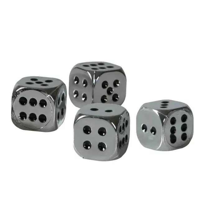 Promo Stagionale California Dices Set 4 Tappi Coprivalvola Cromo Tappi Coprivalvola Protezione/estetica