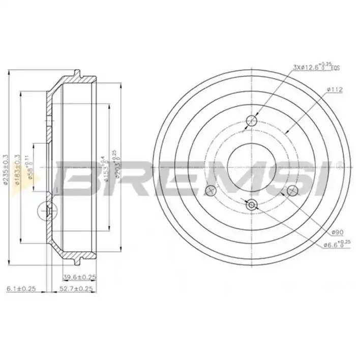 Tamburo Freno Posteriore Smart Fortwo Cabrio (451) Cr5598 0004329v001 Bremsi Scelto Dai Clienti