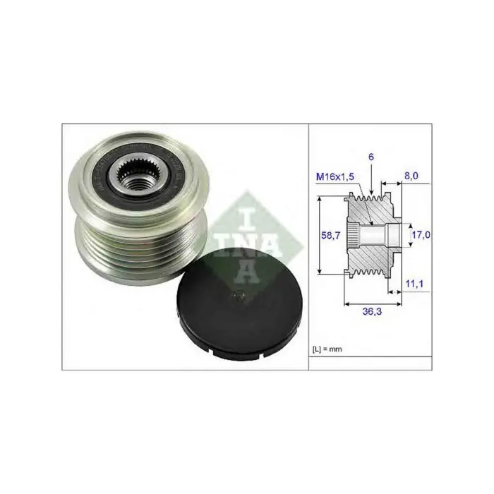 Dispositivo ruota libera alternatore 535 0160 10 SCHAEFFLER INA per PEUGEOT FORD Nuova Collezione