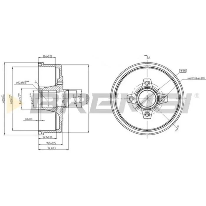 Tamburo Freno Posteriore Opel Corsa C (x01) Cr5601 418001 Bremsi Quantità Limitata