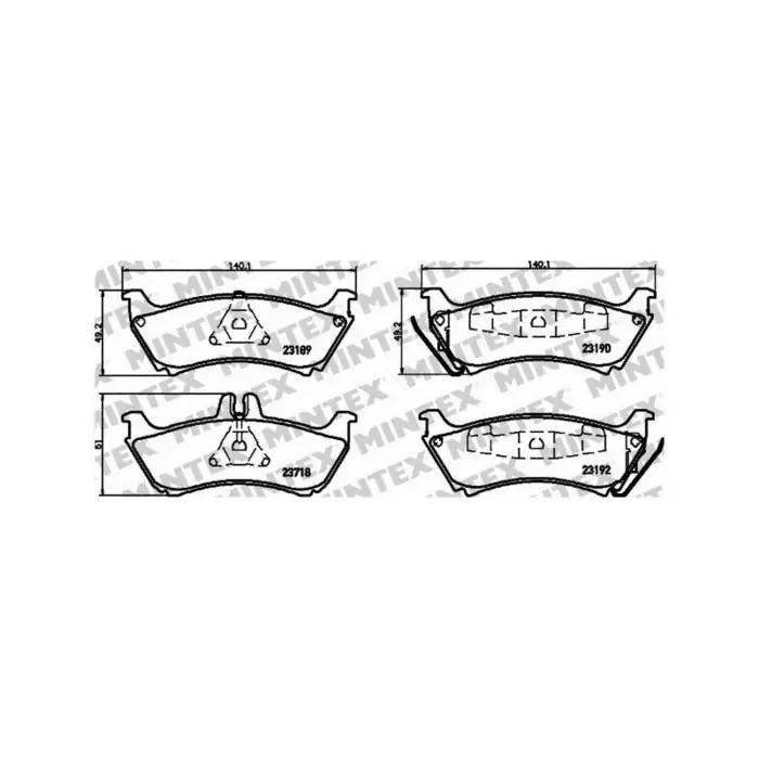 Compra Oggi Stesso Pastiglie Freno Alfa Romeo 146 1.8 I.e 16v T.spark 1998 03-2001 01 Mintex