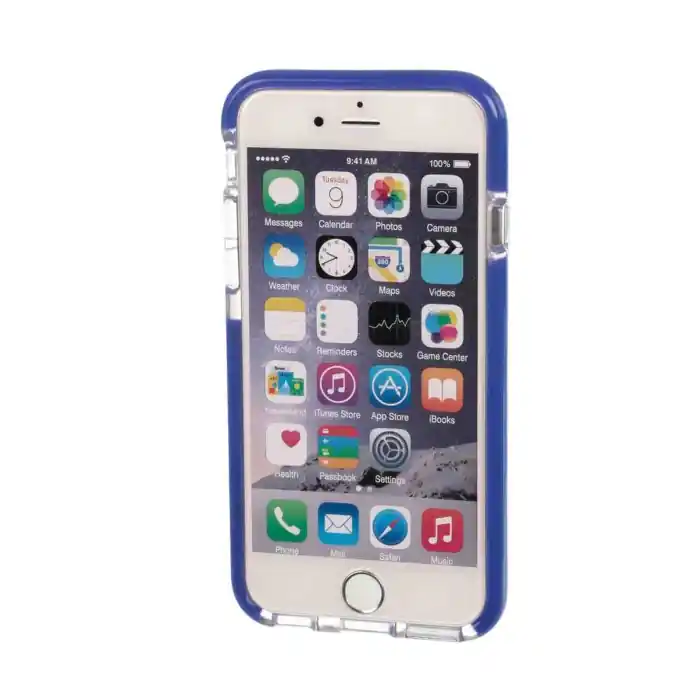 Alpha Guard Cover Ultra Protettiva Anti Shock Flessibile Apple Iphone 6/6s Trasparente/blu Custodie E Cover Offerta Del Giorno