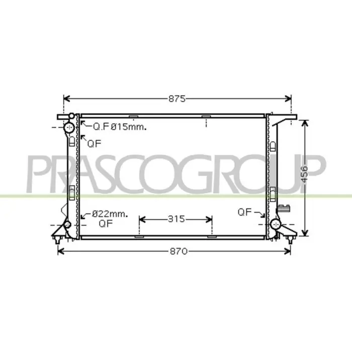 Affare Radiatore Per Audi A4 (b8) Dal 2007 Al 2011