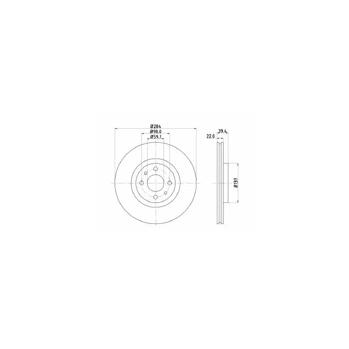Bestseller Coppia Dischi Freno MDC808 MINTEX per FIAT ALFA ROMEO LANCIA