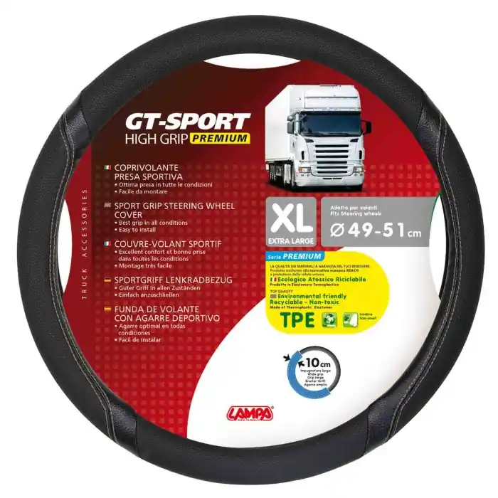 Occasione Gt Sport Coprivolante In Skeentex Xl Ø 49/51 Cm Nero/beige Coprivolanti In Skeentex Coprivolanti