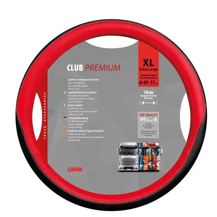 Must-Have Club Coprivolante In Skeentex Xl Ø 49/51 Cm Rosso Coprivolanti In Skeentex Coprivolanti