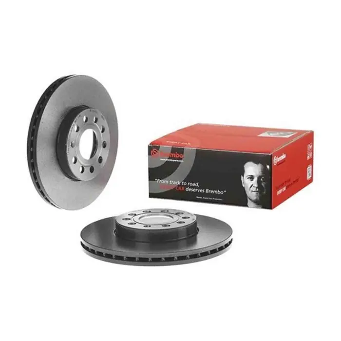 Coppia Dischi Freno 09.9145.11 BREMBO per AUDI VW SEAT SKODA Spedito Oggi
