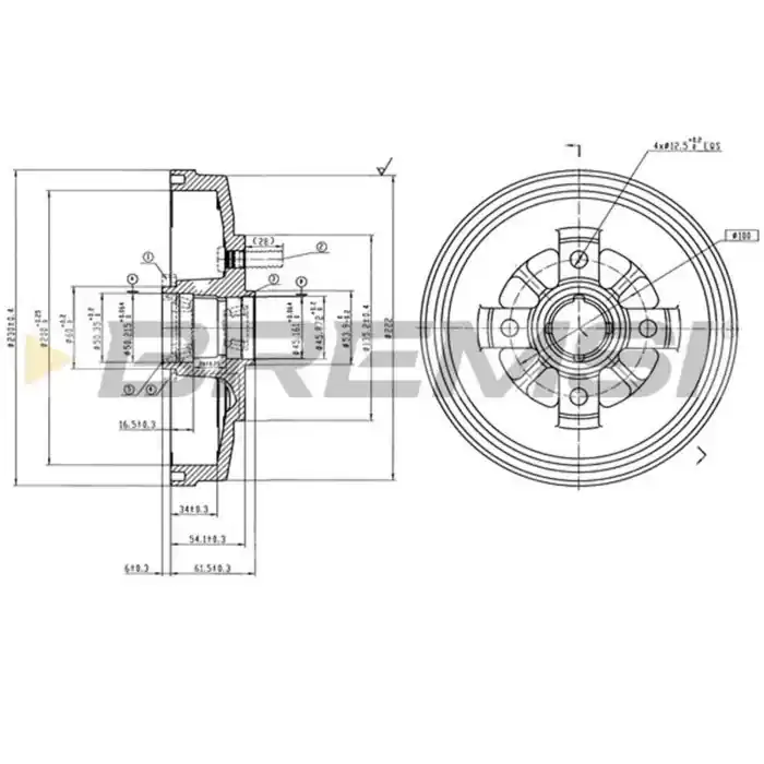 Tamburo Freno Posteriore Kia Rio 2 Volumi/coda Spiovente Cr5848 52725-fd200 Verniciato Bremsi Più Venduto