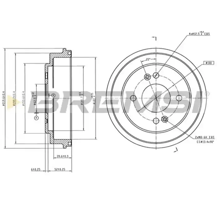 Tamburo Freno Posteriore Kia Picanto Cr5852 58411-07000 Verniciato Bremsi Occasione Imperdibile