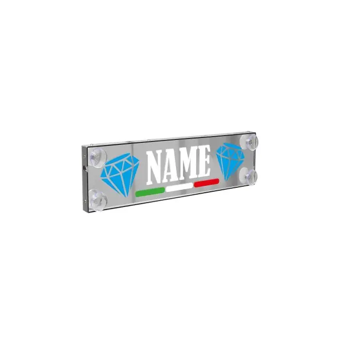 Affare Laser Mono Flag Tabella Personalizzabile A Led 12/24v 50x13 5 Cm 4 5 Caratteri Tabelle Personalizzabili 12/24v
