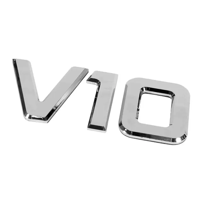 Emblemi Motore 3d Cromati 92x210 Mm V10 Emblemi 3d Per Camion Spedizione Espresso
