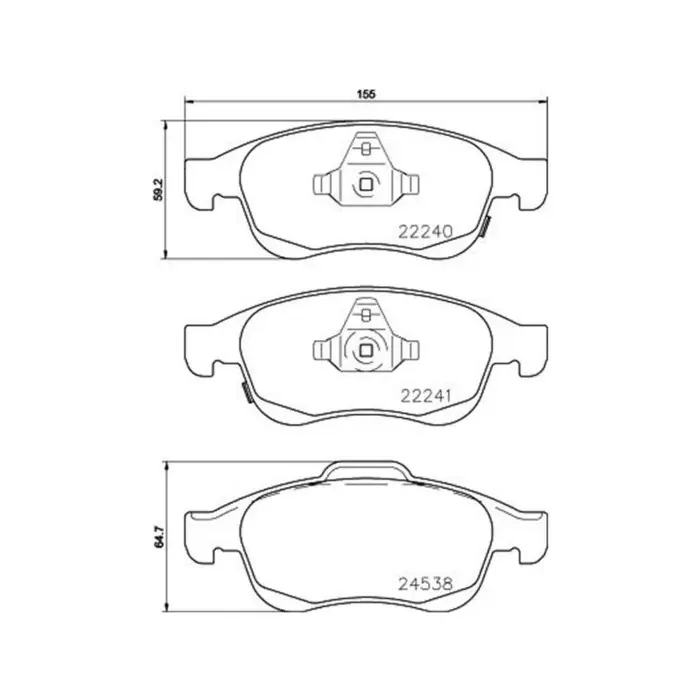 Ultima Occasione Kit pastiglie freno, Freno a disco BD S962P STARLINE per FIAT JEEP
