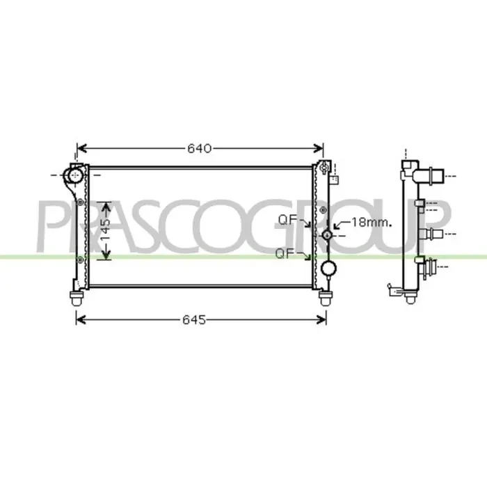 Popolare Radiatore Per Fiat Panda Dal 2003 Al 2011