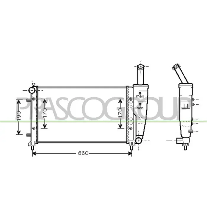 Reso Gratuito Radiatore Per Fiat Punto Dal 2003 Al 2011