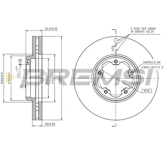 Economico Disco Freno Anteriore 09c24010 Ford Transit V363 Furgonato