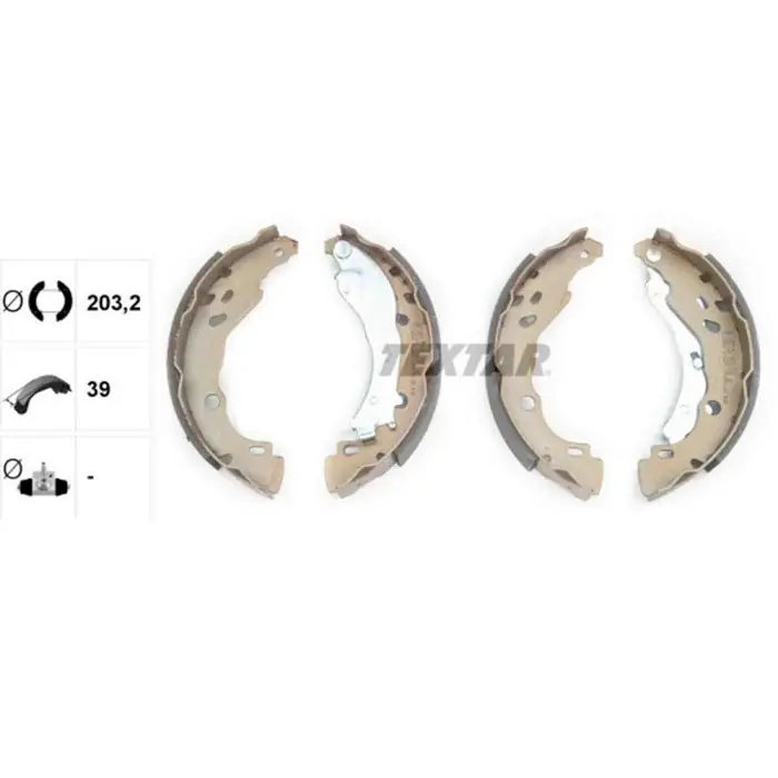 Kit ganasce freno 91061600 TEXTAR per PEUGEOT CITROEN LANCIA Offerta Speciale